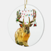 Kerstgedecorreerde jasjaloop keramisch ornament (Links)