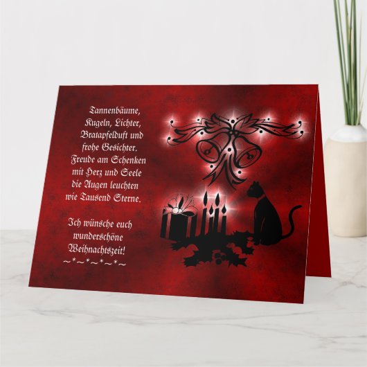 Kerstgedicht Duits, Voeg uw tekst toe Kaart (Voorkant)