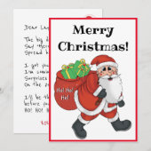 kerstgedicht feestdagenkaart (Voorkant / Achterkant)