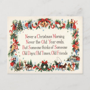 Kerstgedicht in vintage stijl Kerstkaart Feestdagenkaart