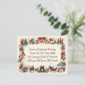 Kerstgedicht in vintage stijl Kerstkaart Feestdagenkaart (Staand voorkant)