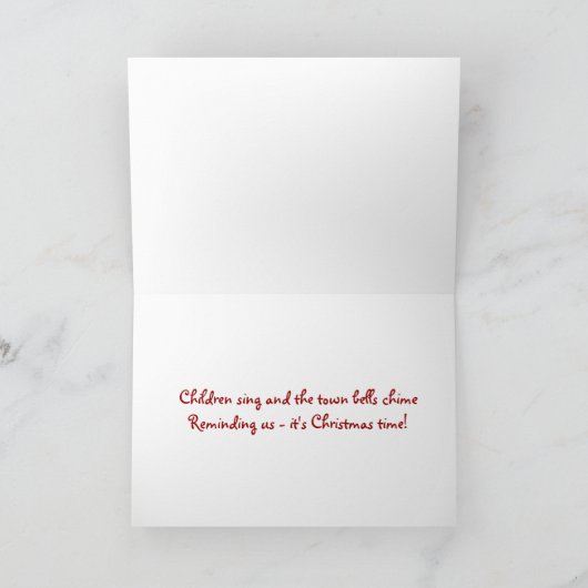 Kerstgedicht Kerst Kaart (Binnen)