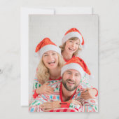 kerstgedicht met feestdag met legante familiefoto feestdagenkaart (Achterkant)