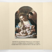 Kerstgedicht over Jezus en de Maagd Maria Drieluik Wenskaart (Binnenkant midden)