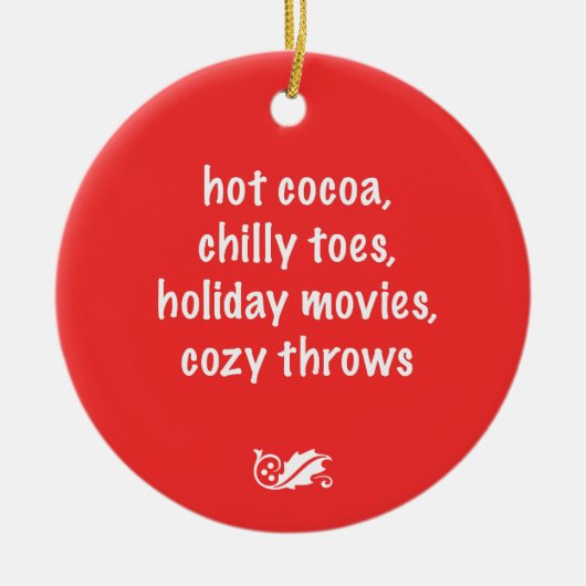 Kerstgedicht Rood Ornament (Voorkant)