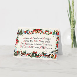 Kerstgedicht uit het verleden feestdagen kaart