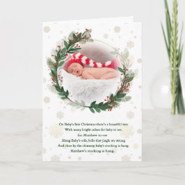 Kerstgedicht voor baby's eerste kerstfeest feestdagen kaart