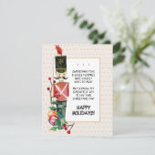 Kerstgedicht voor speelgoedsoldaat Aquarel Kerstmi Feestdagenkaart (Staand voorkant)