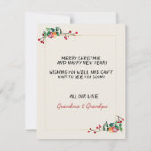 Kerstgedicht voor speelgoedsoldaat Aquarel Kerstmi Feestdagenkaart (Achterkant)