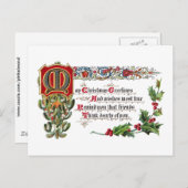 Kerstgedicht voor vrienden feestdagenkaart (Voorkant / Achterkant)