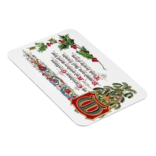 Kerstgedicht voor vrienden magneet (Rechterzijde)