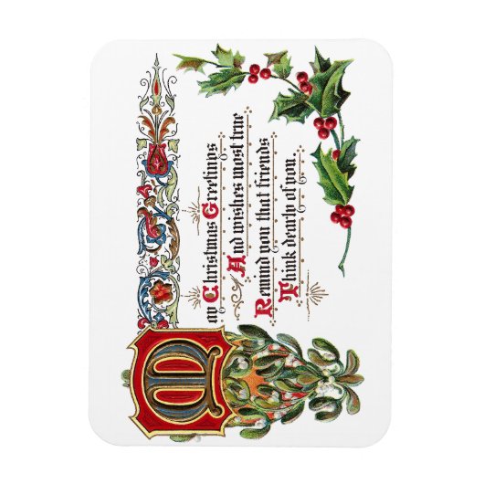 Kerstgedicht voor vrienden magneet (Verticaal)