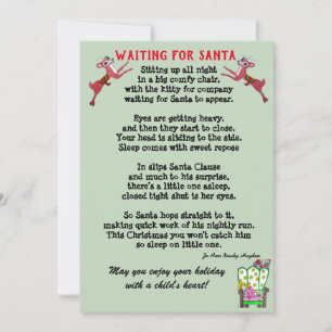 KERSTGEDICHT WACHTEN OP KERSTMAN FEESTDAGENKAART