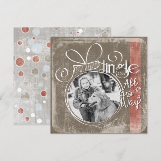 Kerstgeding, Enkele Foto & Jaar (Voorkant / Achterkant)