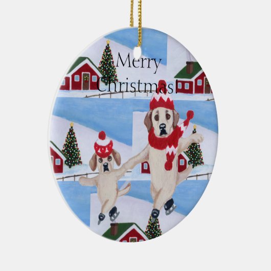 kerstgeel labrador ornament (Rechts)