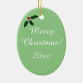 Kerstgeel Labrador Santa Oval Ornament (Achterkant)