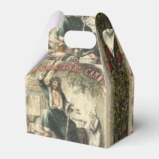 Kerstgeest aanwezig Scrooge Bedankdoosjes (Voorkant Zijde)
