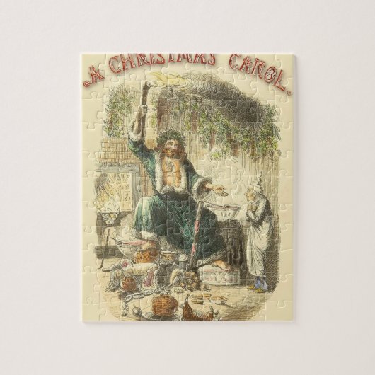 Kerstgeest aanwezig Scrooge Legpuzzel (Verticaal)