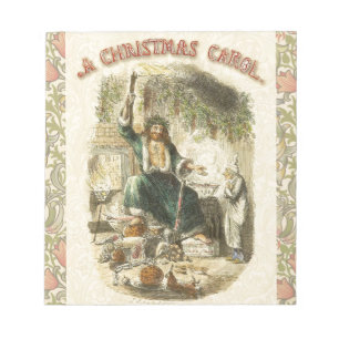 Kerstgeest aanwezig Scrooge Notitieblok