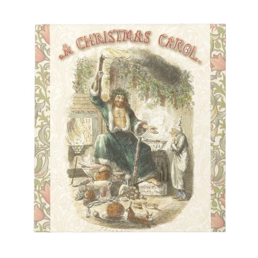 Kerstgeest aanwezig Scrooge Notitieblok (Voorkant)