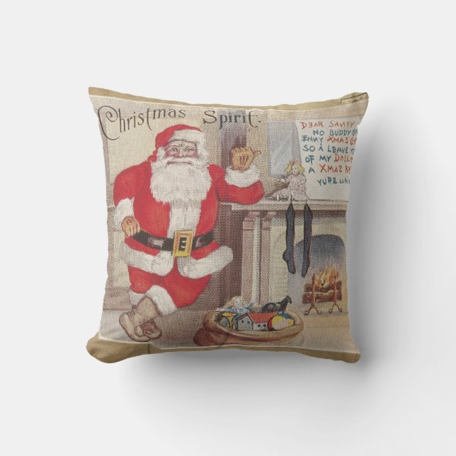 Kerstgeest -  Briefkaart kunst Kussen (Voorkant)