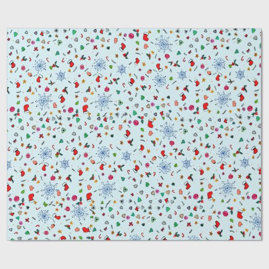 kerstgeest cadeaupapier (Vlak)