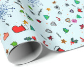 kerstgeest cadeaupapier (Rol Hoek)