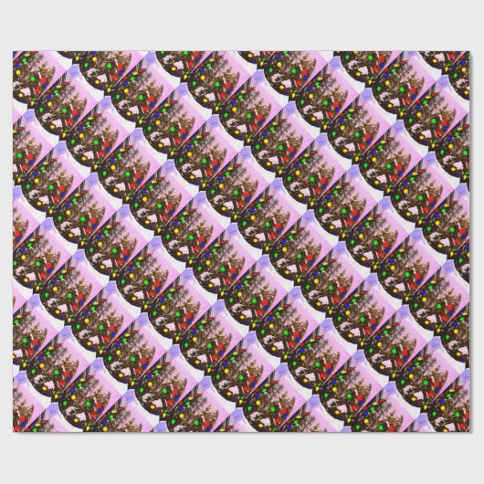 kerstgeest cadeaupapier (Vlak)