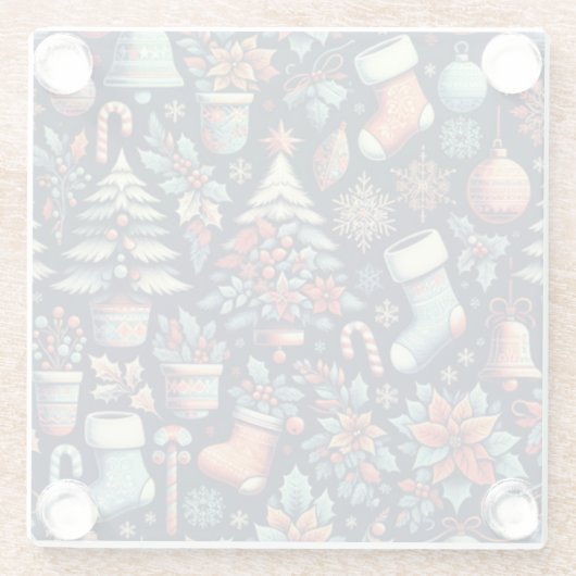 kerstgeest glazen onderzetter (Achterkant)