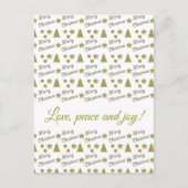 Kerstgeest - gouden sterren, kerstbomen briefkaart (Voorkant)