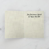 Kerstgeest grappige kerstkaart feestdagen kaart (Binnen)