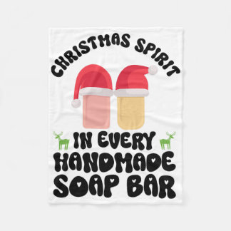 Kerstgeest in elke handgemaakte zeep R - Soap M Fleece Deken