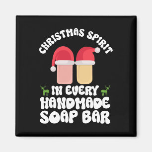 Kerstgeest in elke handgemaakte zeep R - Zeep M Magneet