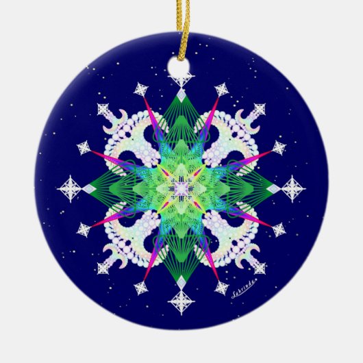 Kerstgeest Keramisch Ornament (Voorkant)