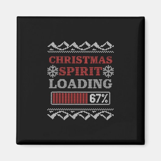 Kerstgeest Laadt 67 Meme Zes Zeven Vakantie Magneet (Voorkant)