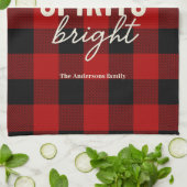 Kerstgeest met Kerst Buffalo Plaid Theedoek (Gevouwen)