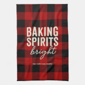 Kerstgeest met Kerst Buffalo Plaid Theedoek (Verticaal)