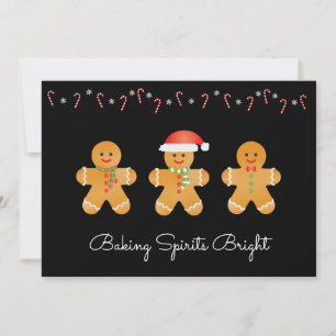 Kerstgeest met Kerstmannen van Gemberkoek Feestdagenkaart