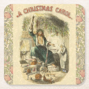 Kerstgeest van het Heden Scrooge Kartonnen Onderzetters