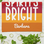 Kerstgeest verhogen Aangepaste Thanksgiving Theedoek (Gevouwen)