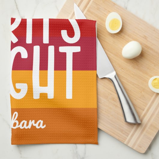 Kerstgeest verhogen Aangepaste Thanksgiving Theedoek (Quarter Fold)