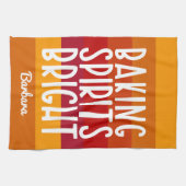 Kerstgeest verhogen Aangepaste Thanksgiving Theedoek (Horizontaal)