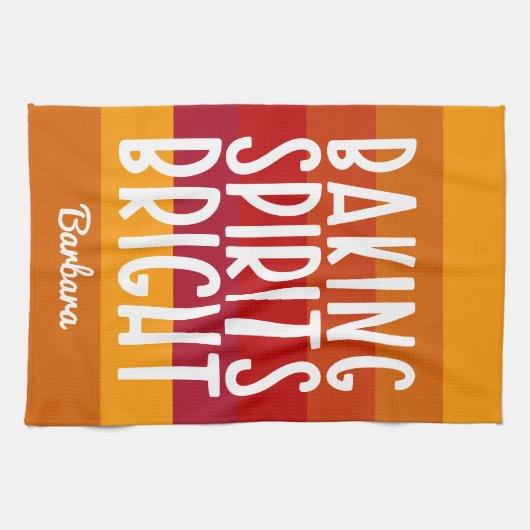 Kerstgeest verhogen Aangepaste Thanksgiving Theedoek (Horizontaal)