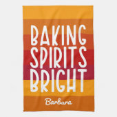 Kerstgeest verhogen Aangepaste Thanksgiving Theedoek (Verticaal)