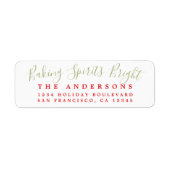 Kerstgeest verlichten Kerstlabel Etiket (Voorkant)