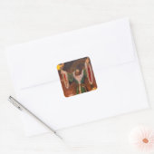 Kerstgeest Vierkante Sticker (Envelop)