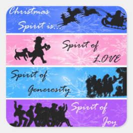 kerstgeest vierkante sticker