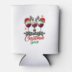 Kerstgeesten Wijn Glazen Rendier Geweien Pi Blikjeskoeler