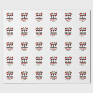 Kerstgeesten Wijn Glazen Rendier Geweien Pi Cadeaupapier