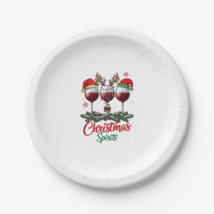 Kerstgeesten Wijn Glazen Rendier Geweien Pi Papieren Bordje